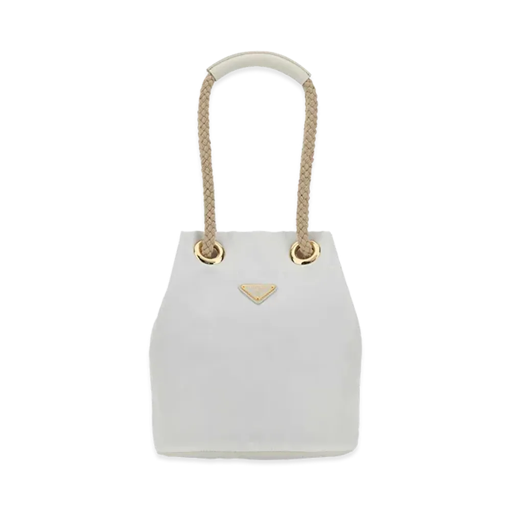 PRADA Wonen's Re-Nylon Mariner Bucket Bag "White"