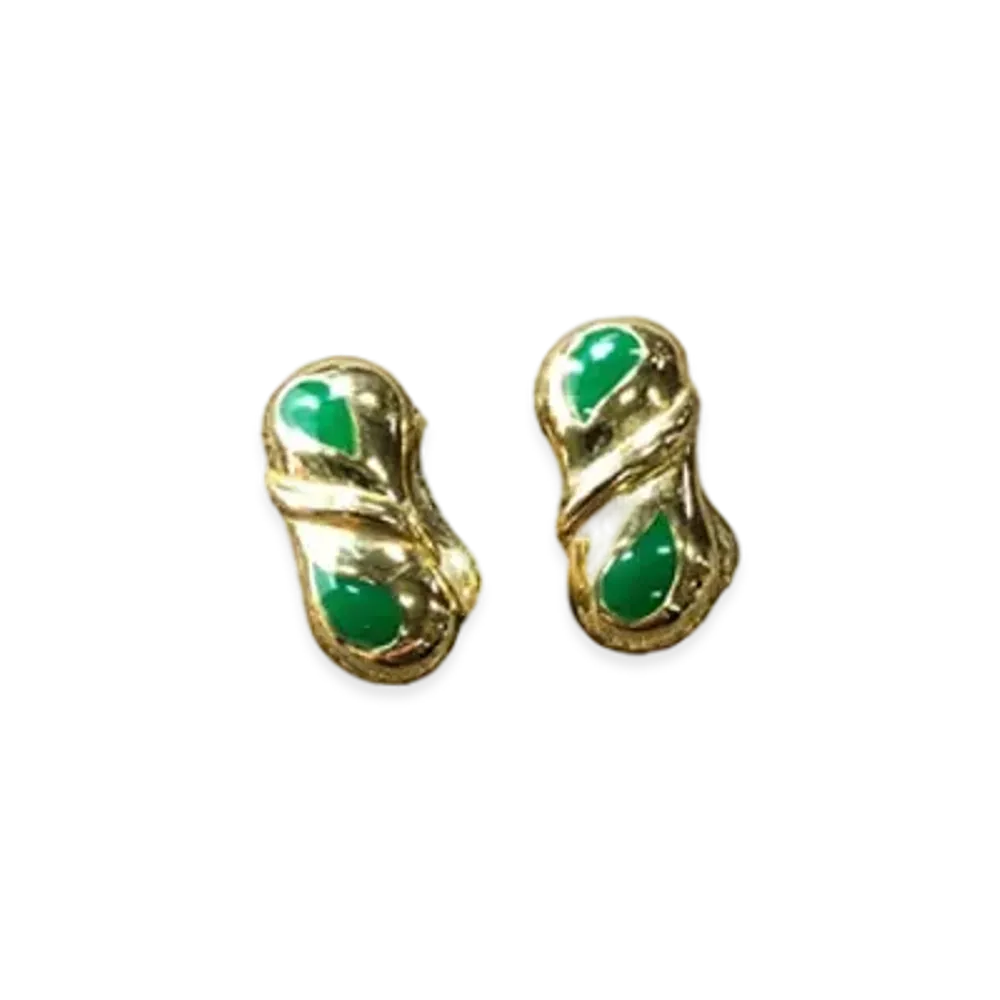 Dior Color Stone Earring "Gold/Green"