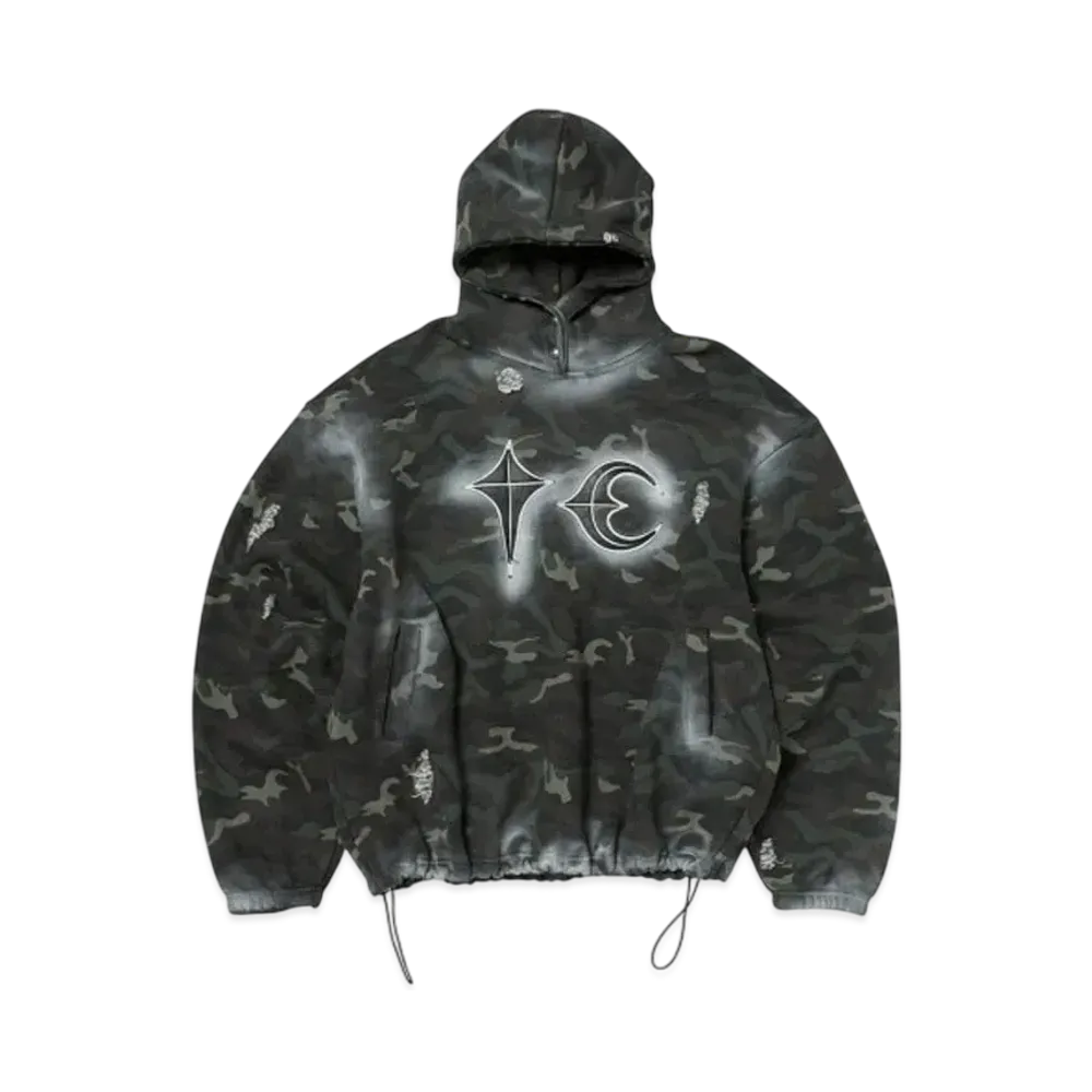 THUG CLUB Sprayed Camoflage Rock Hoodie "Camo"