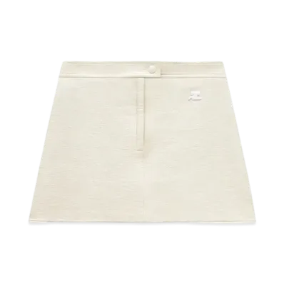 Courreges Reedition Vinyl Mini Skirt "Off White"