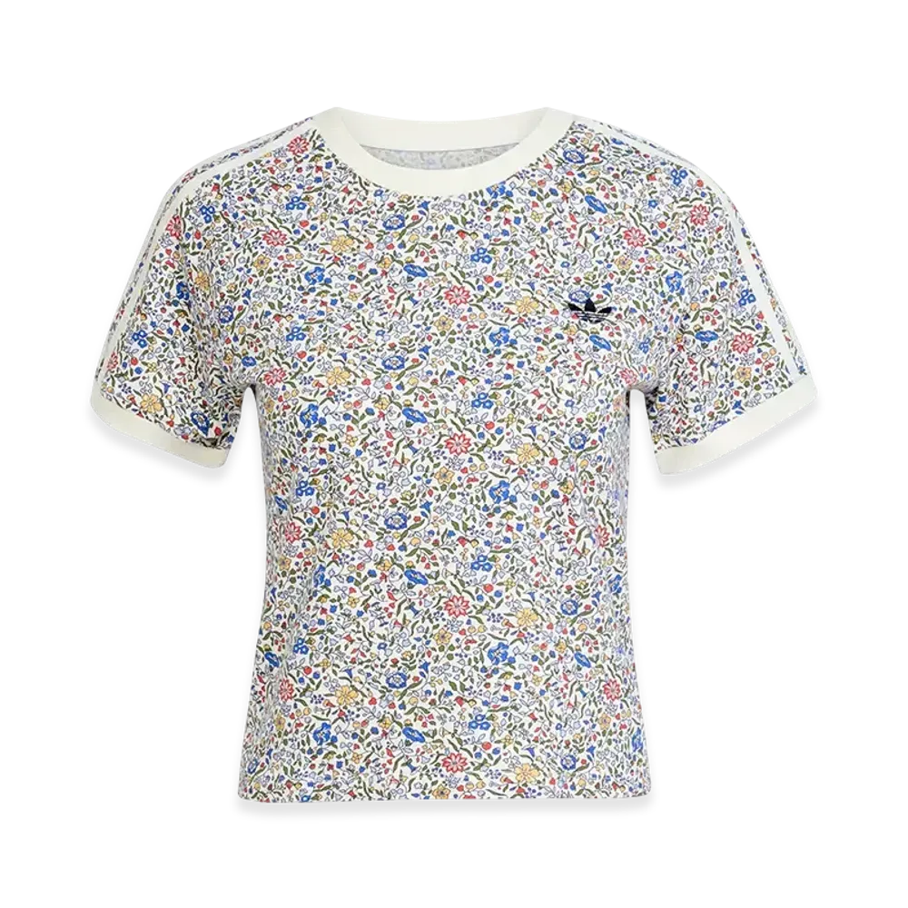 adidas x Liberty London Cali Short Sleeve T-shirt "Off White/Semi Lucid Red"