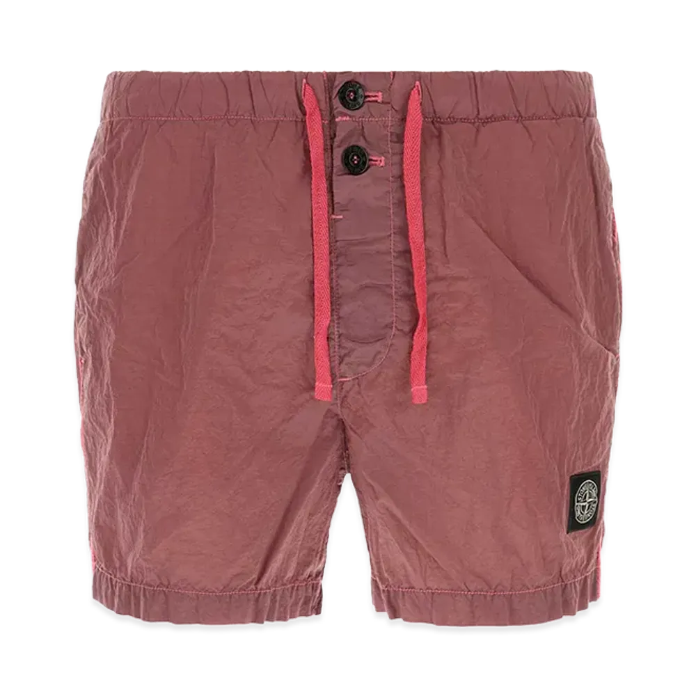 Stone Island Dark Nylon Swimming Shorts "Bordeaux/Pink"
