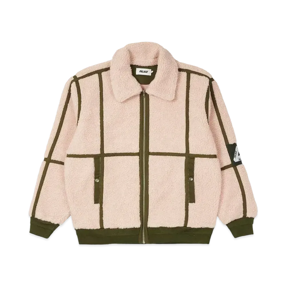 PALACE SHERPA FLIGHT JACKET "Pink / Olive"