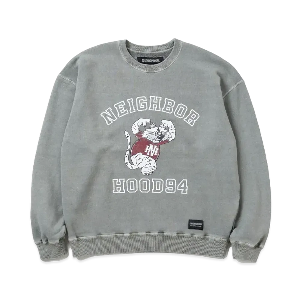 NEIGHBORHOOD Pigment Dyed Sweat Shirt LS "Olive Drab"