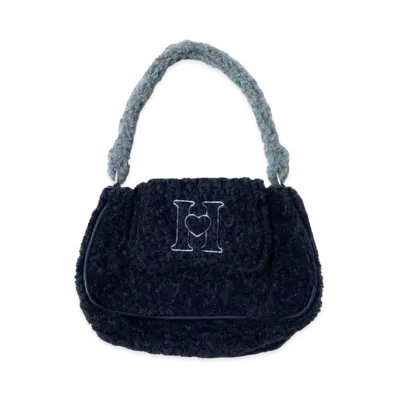 HTH boa hand bag " NAVY"