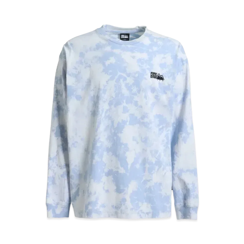 FIRST DOWN TIE DYE L/S T "Light Sax"