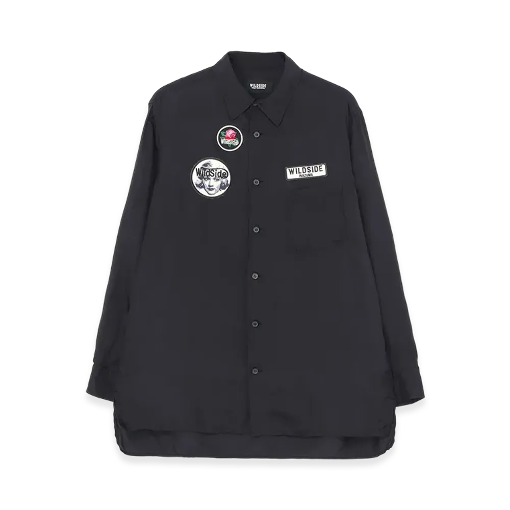 WILDSIDE YOHJI YAMAMOTO Patch Cupro Shirt B "Black"