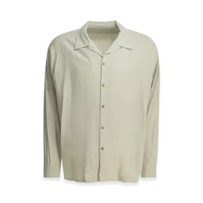 A.PRESSE Casual Silk Shirt "Ecru"