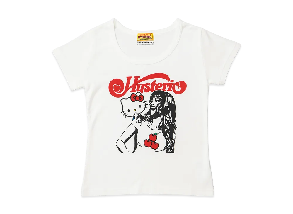 HYSTERIC GLAMOUR x Sanrio characters Kitty On Woman T-Shirt "White"