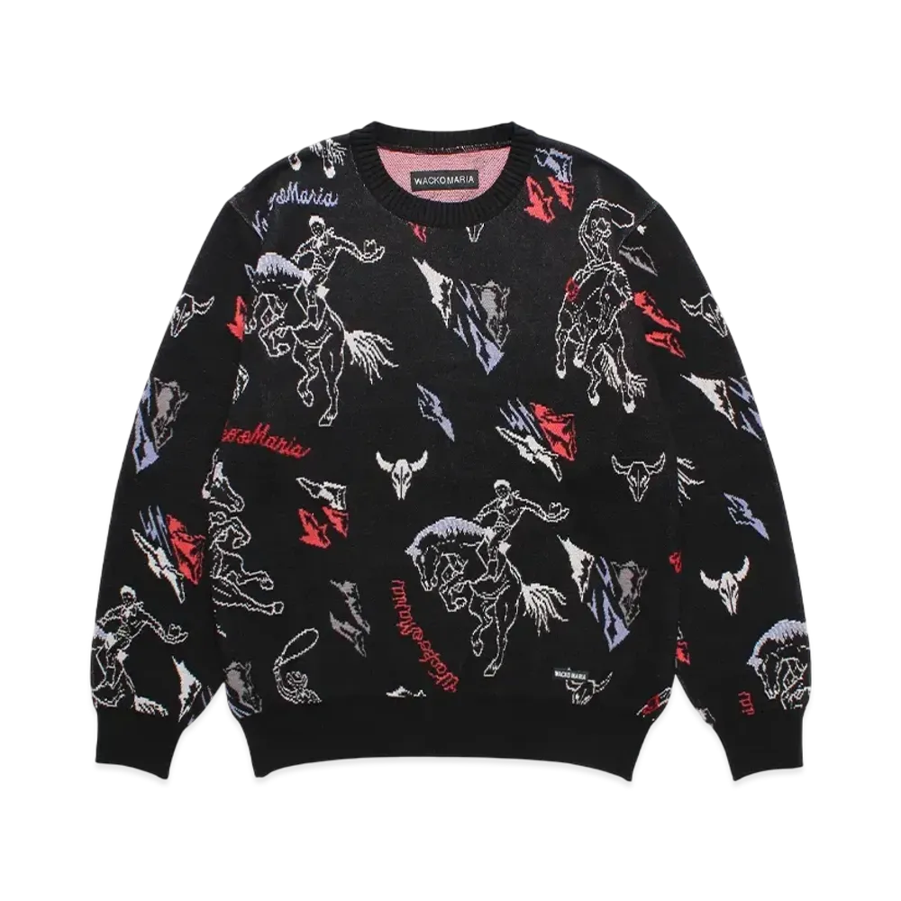 WACKO MARIA Jacquard Knit Sweater "Black"