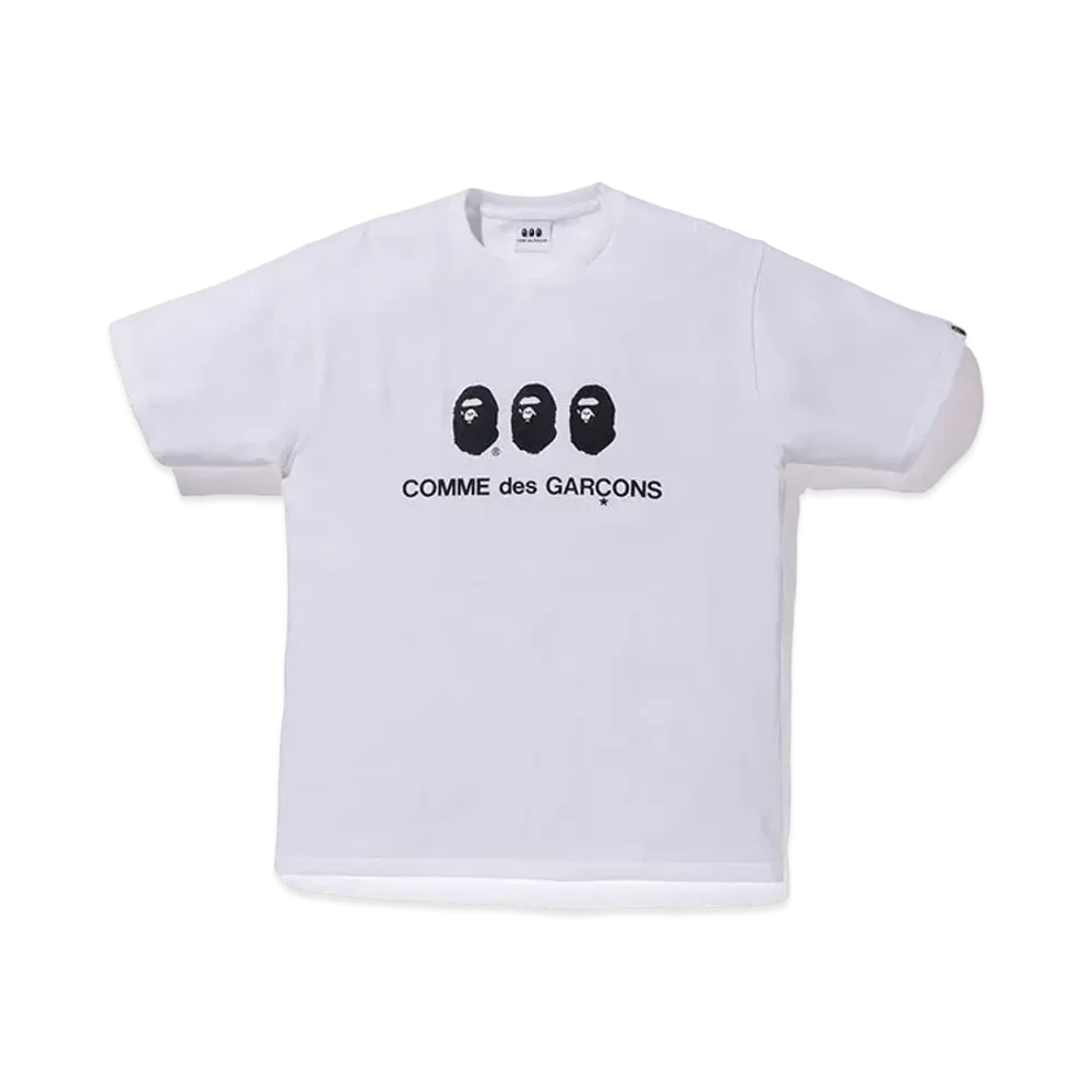 A BATHING APE / Comme des Garcons #1 Tee "White"