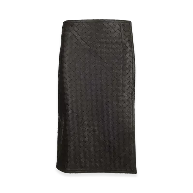Bottega Veneta Women's Leather Pencil Skirt "Brown"
