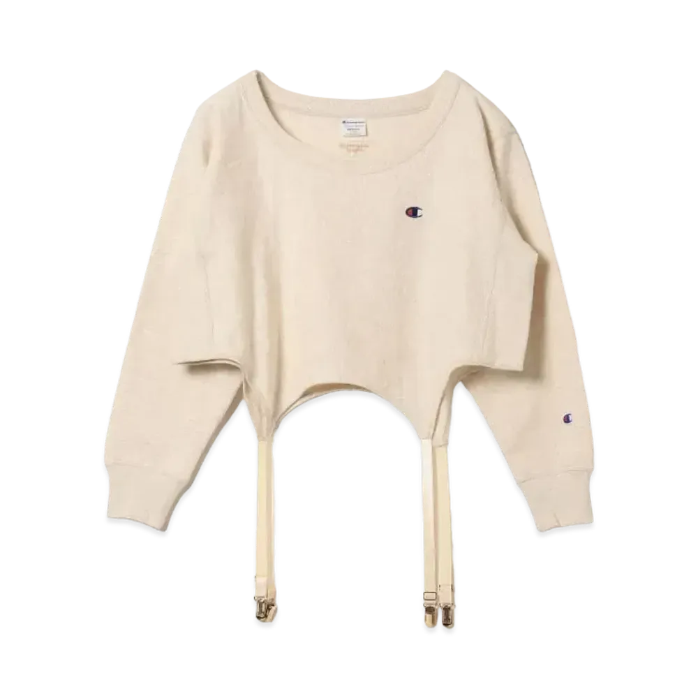 Champion for BEAMS COUTURE Cropped Garter Belt Tops "Oatmeal"