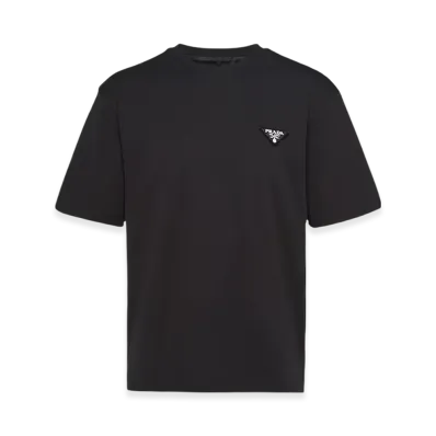 PRADA Cotton T-Shirt "Black"