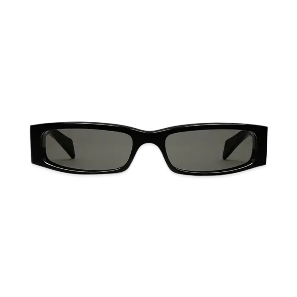 GUCCI Low Nose Bridge Fit Rectangular Sunglasses "Shiny Black"