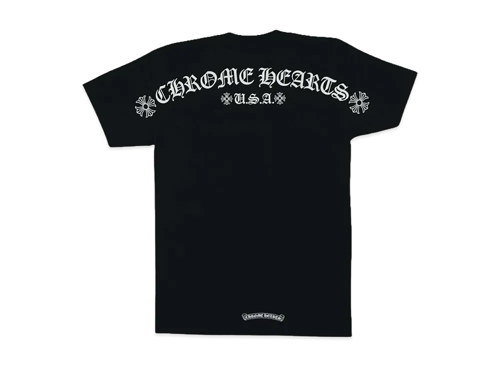 Chrome Hearts Shoulder USA Script Logo Pocket T-Shirt "Black"