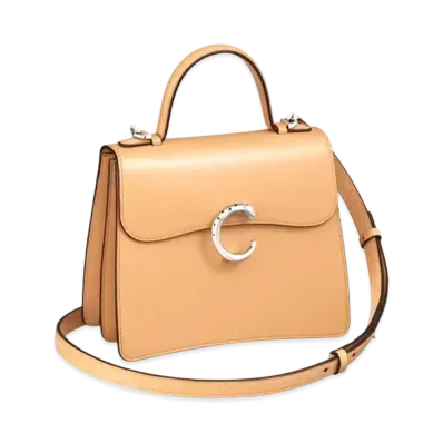 Cartier Top Handle Bag Small Model, Panthere de Cartier "Camel Beige"