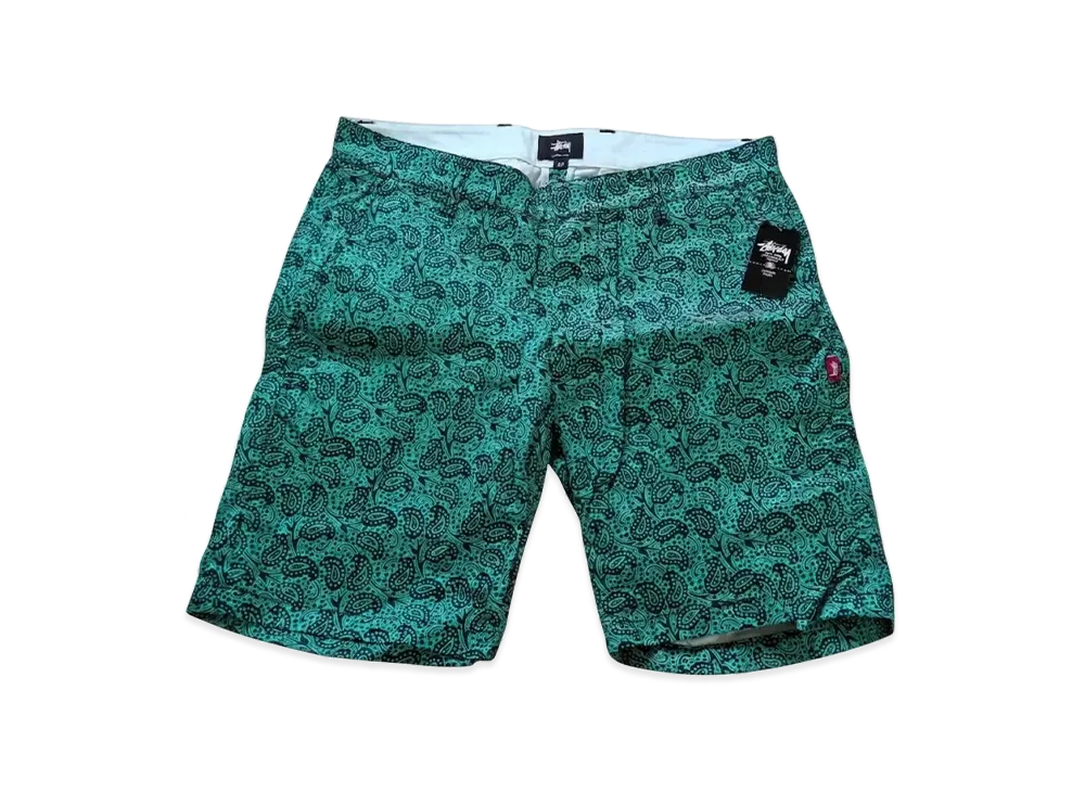 STUSSY Paisley Pattern Shorts "Green"