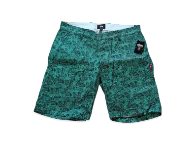 STUSSY Paisley Pattern Shorts "Green"