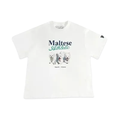 My Sugar Babe WaiKei x MSB Maltese Athletic Tee "WHITE"
