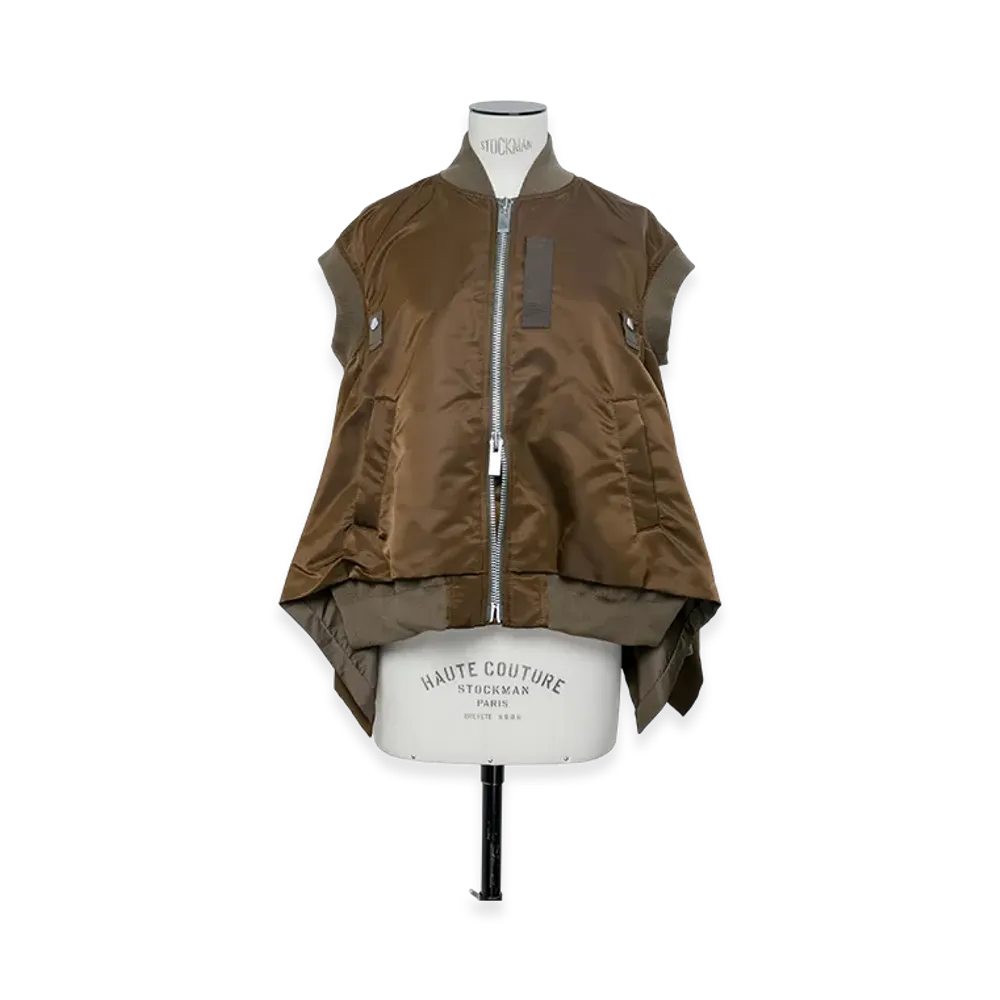 sacai Nylon Twill Vest "Brown"