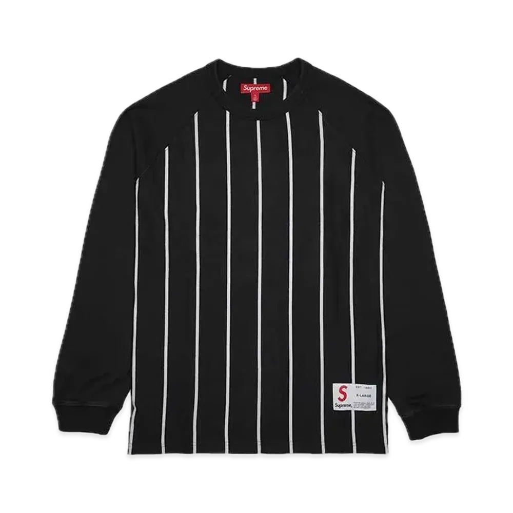 Supreme Stripe Raglan L/S Top "Black"