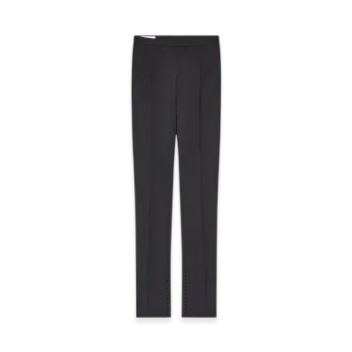 DRIES VAN NOTEN Women's Fitted Wool Mohair Pants "Black"