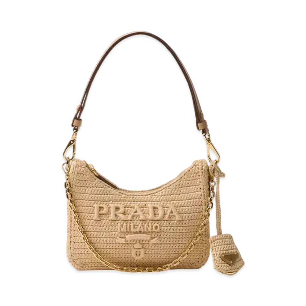 PRADA Re-Edition Crochet Mini-Bag "Natural"