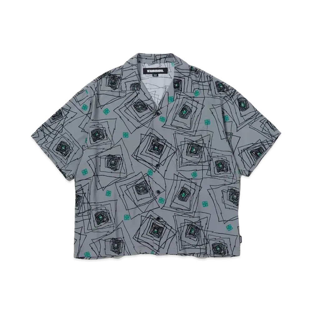 NEIGHBORHOOD Geometric Hawaiian Shirt SS "Gray"