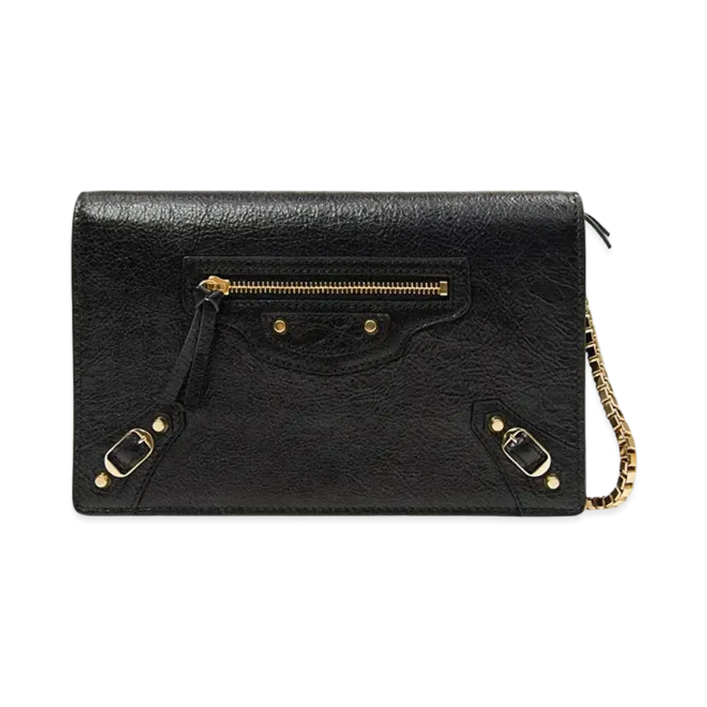 BALENCIAGA Leather Shoulder Bag "Black"