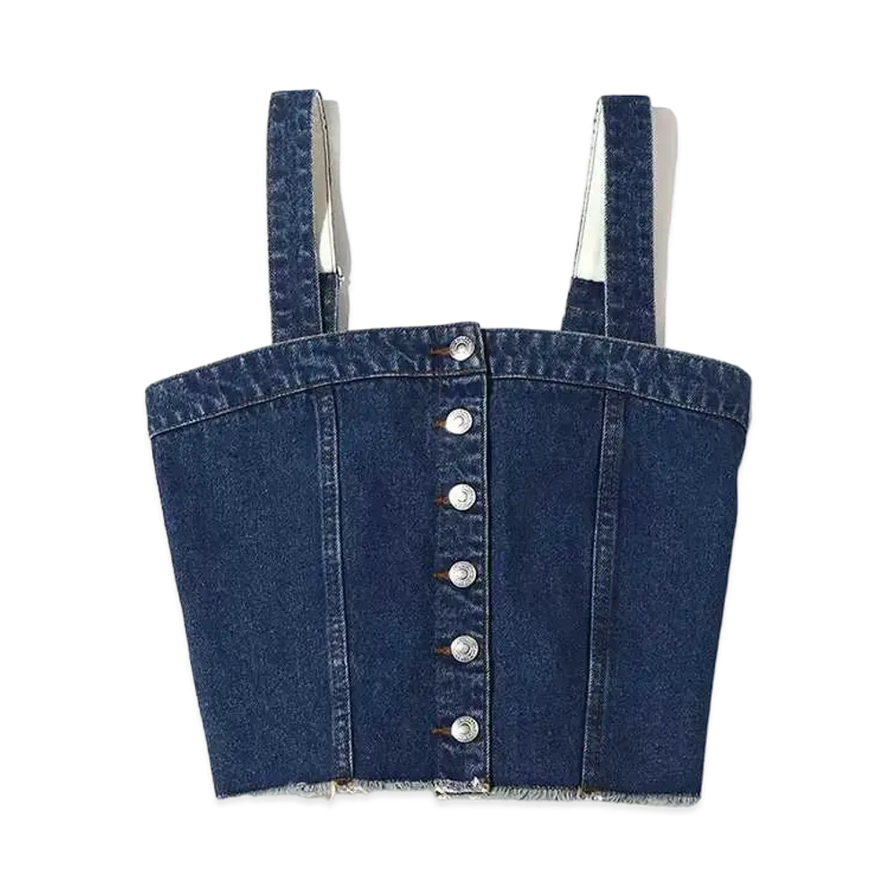 atmos pink Denim Bustier "Indigo"