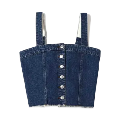 atmos pink Denim Bustier "Indigo"