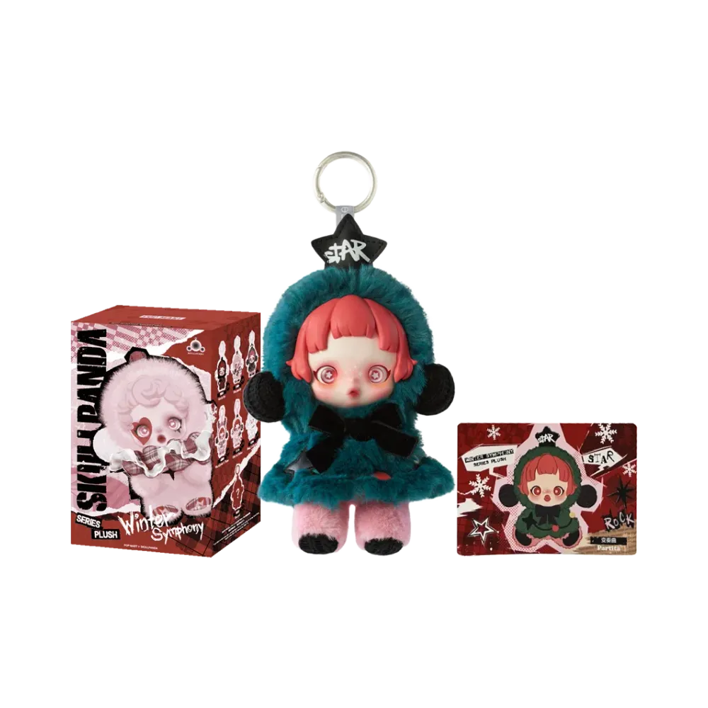 POP MART SKULLPANDA Winter Symphony Series Plush Pendant Partita