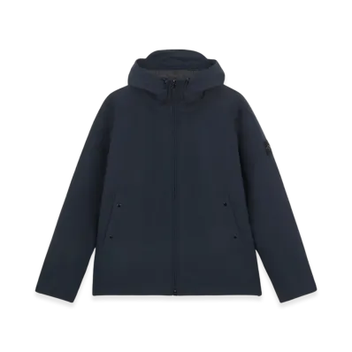 Stone Island 40627 Soft Shell-R E.Dye Technology in Recycled Polyester with Primaloft Insulation Technology Waterproof and Windproof Hooded Blouson - 24FW "Navy Blue"