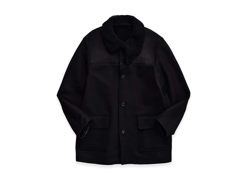 NICENESS Gregory Mouton Collar Donkey Coat "Black"