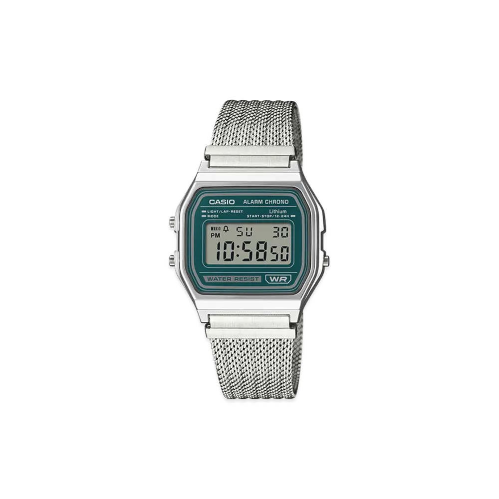 Casio Classic A158WEM-3JF "Silver/Green"