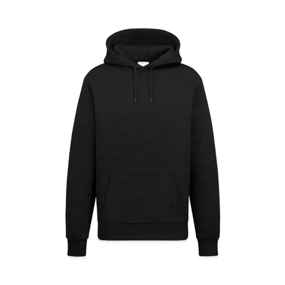 Dior Oblique Hooded Sweatshirt Cotton Blend Jersey "Black"