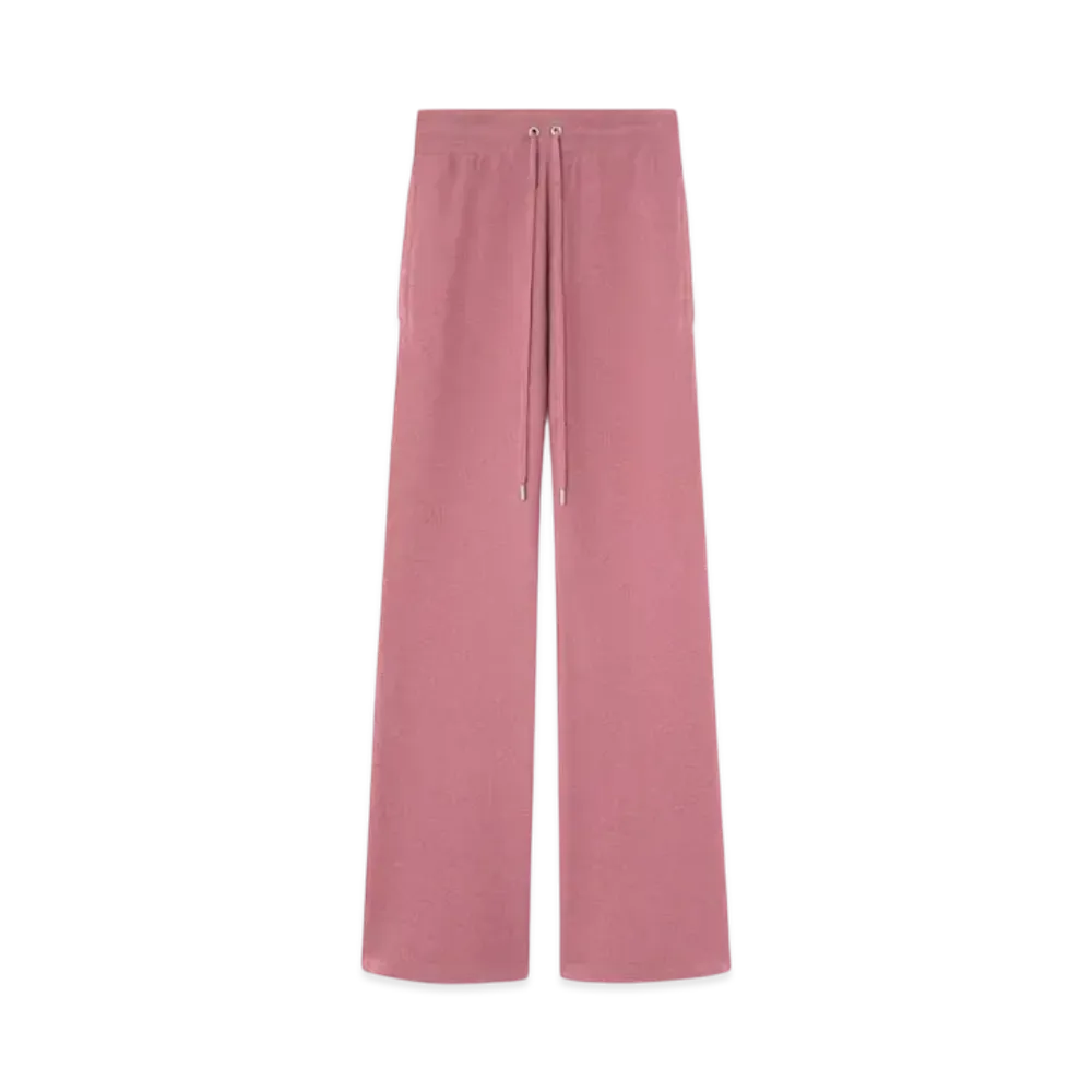 Versace Wool-Blend Flared Towel Pants "Pink"