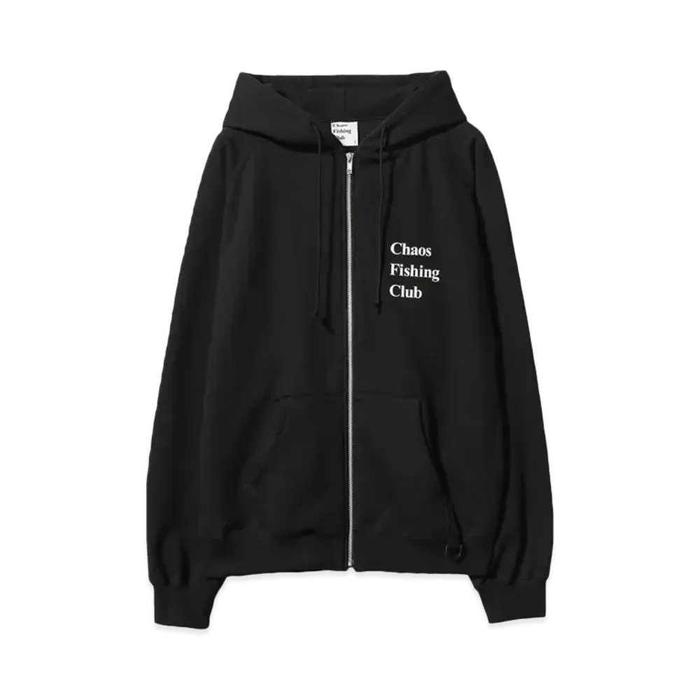 Chaos Fishing Club Logo Zip Up Hoodie "BLACK"