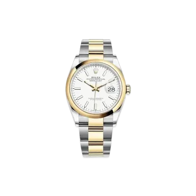 ROLEX Datejust 36 Oyster 36mm "White/Oyster Steel/Yellow Gold"