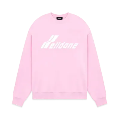 WE11DONE Loose-Fit Wappen Sweatshirt "Light Pink"