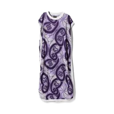 Needles for NEPENTHES Sleeveless Dress - Papillon Pile Jq. "White Purple"