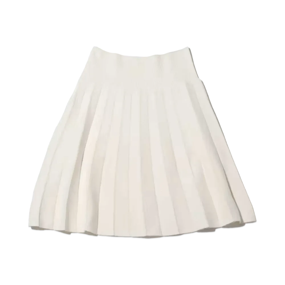 atmos pink Pleated Knit Mini Skirt "White"