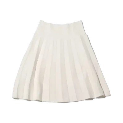 atmos pink Pleated Knit Mini Skirt "White"