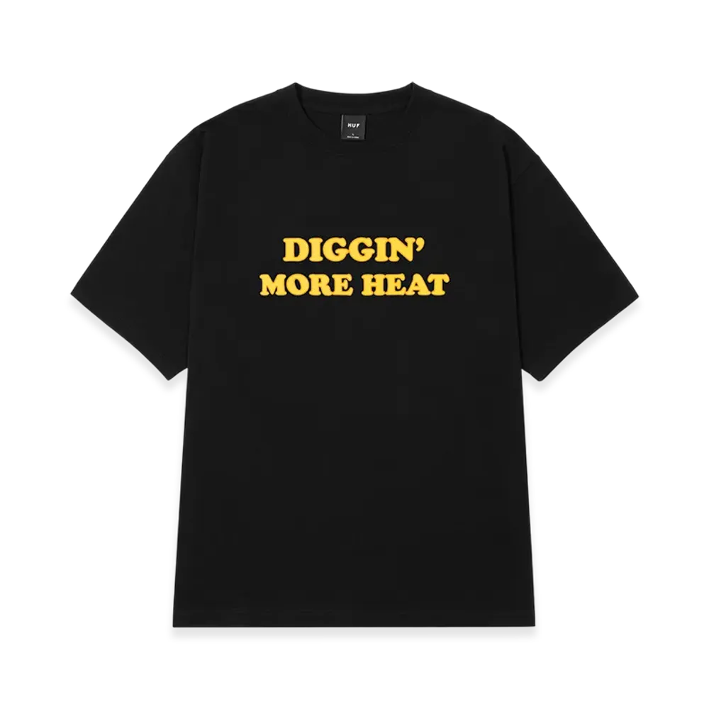 Huf x Stones Throw x Muro x J.Rocc Tee - With "Diggin More Heat" Cassette "Black"