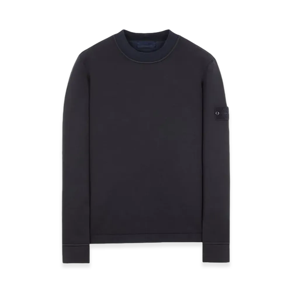 Stone Island 633F3 Ghost Piece Cotton Jersey Crewneck Sweatshirt - 23FW "Navy Blue"