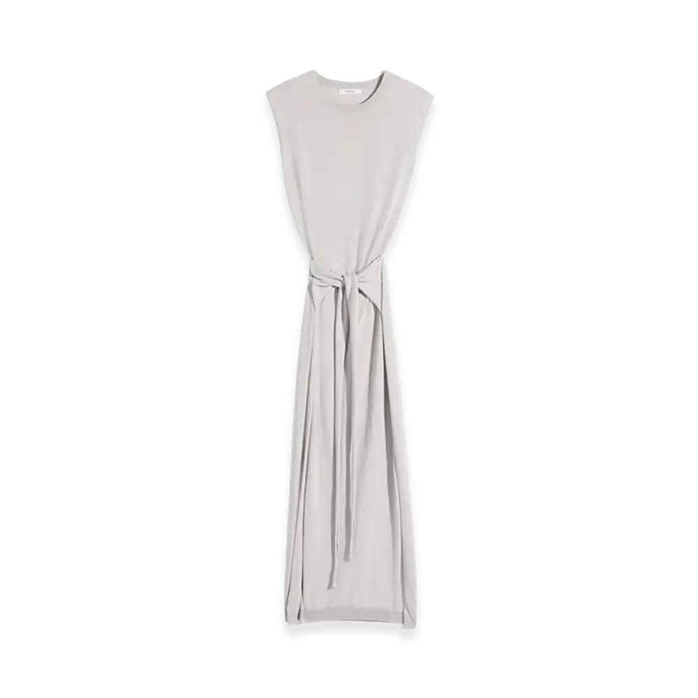 LEMAIRE Women's Fine Cotton Crepe Sleeveless Knot Dress "Mist"