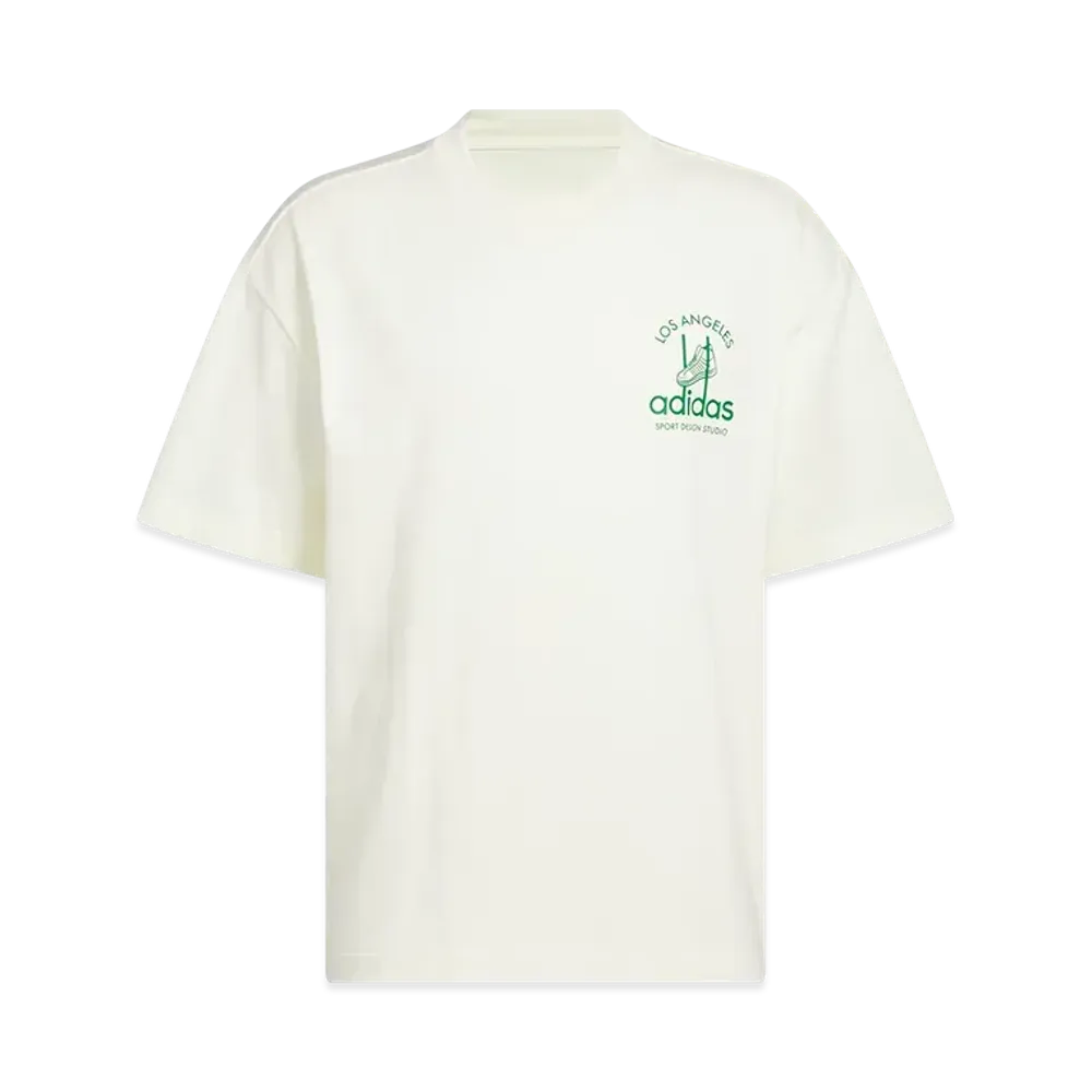 adidas Sport Design Studio Jabbar Graphic Short Sleeve T-Shirt "Ivory/Green"