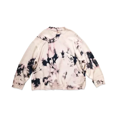 KAPITAL 5G COTTON CUT CREW SWEATER (ASHBURY DIE) "Quinity Purple"