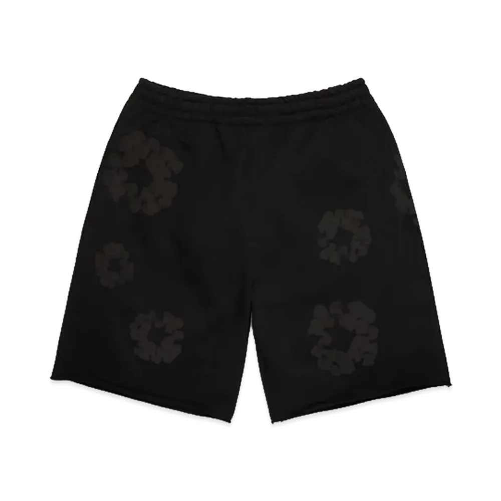 DENIM TEARS Mono Cotton Wreath Sweatshorts "Black"